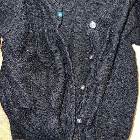 Arizona Small Black Cardigan Button Knit Long Sleeves C03 - Picture 3 of 5